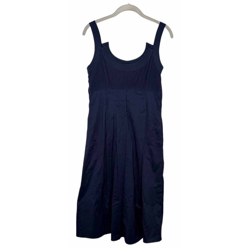 Cotelac Women's A-Line Knee Length Dress Sleeveless Stretch Navy Blue Size 1